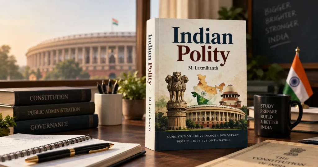 Indian Polity by M. Laxmikanth PDF download book cover