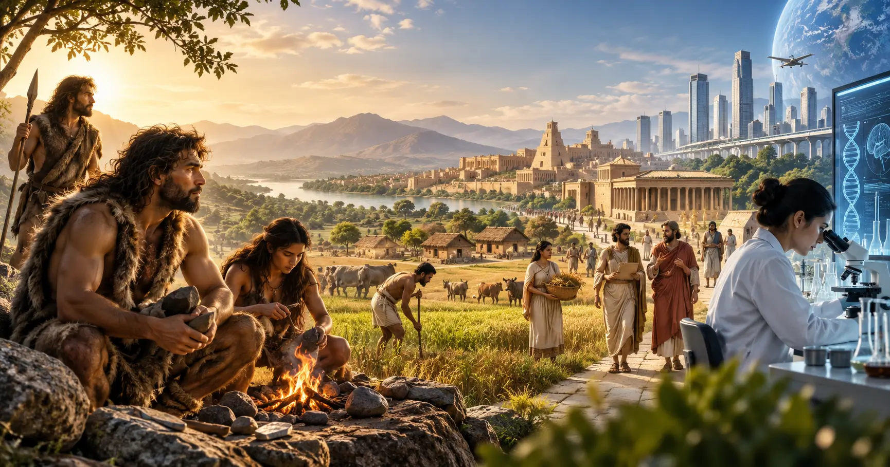 Sapiens: A Brief History of Humankind summary showing the evolution of human civilization